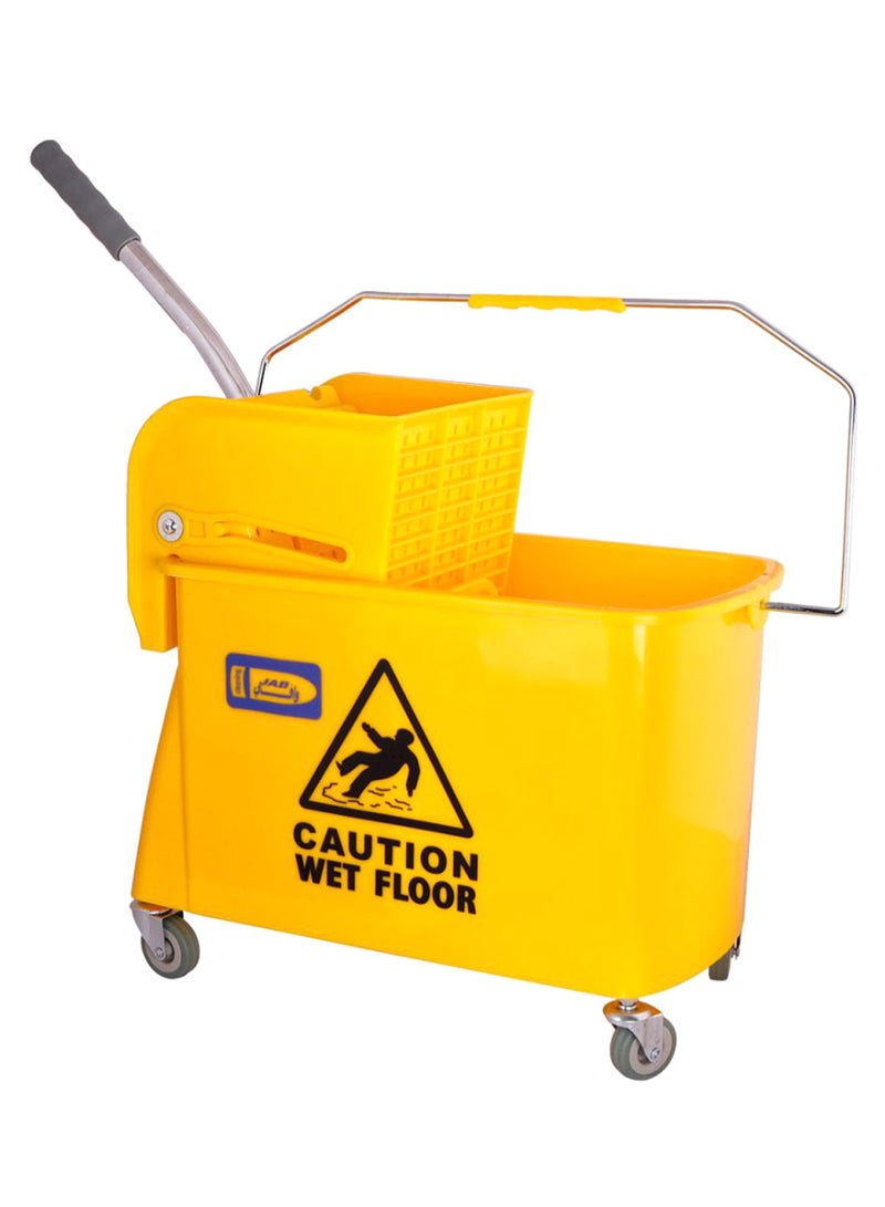 Mop Bucket With Side Press Wringer Yellow