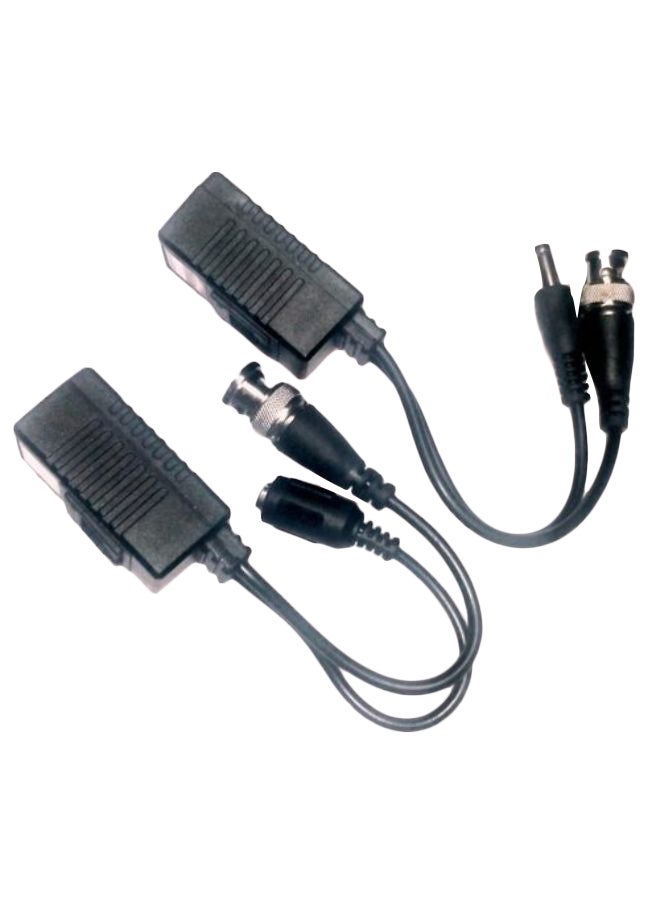 Pair Of CCTV UTP Video Balun Black - Image 1