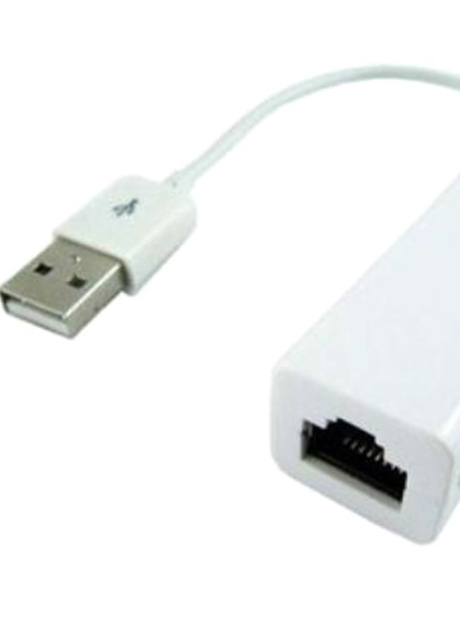 USB Fast Ethernet LAN Network Adapter white - Image 2