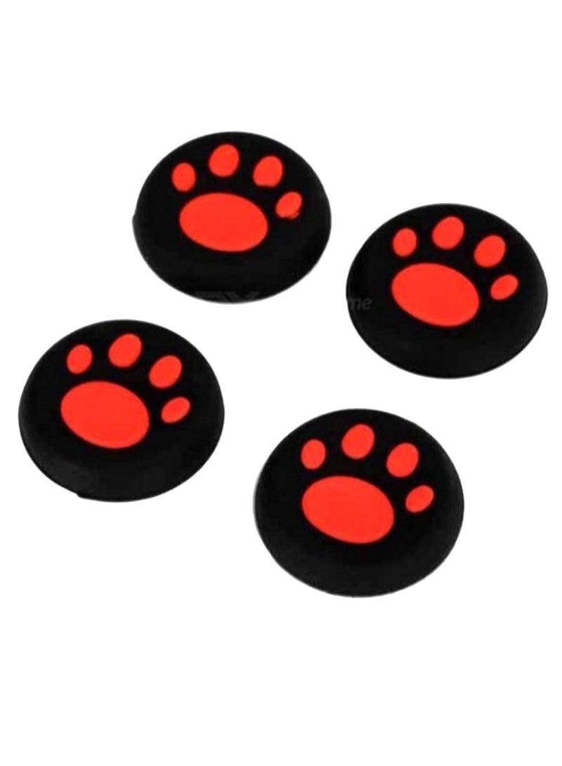 4-Piece Cat's Claw Print Controller Thumb Stick Grip Set  - Image 1
