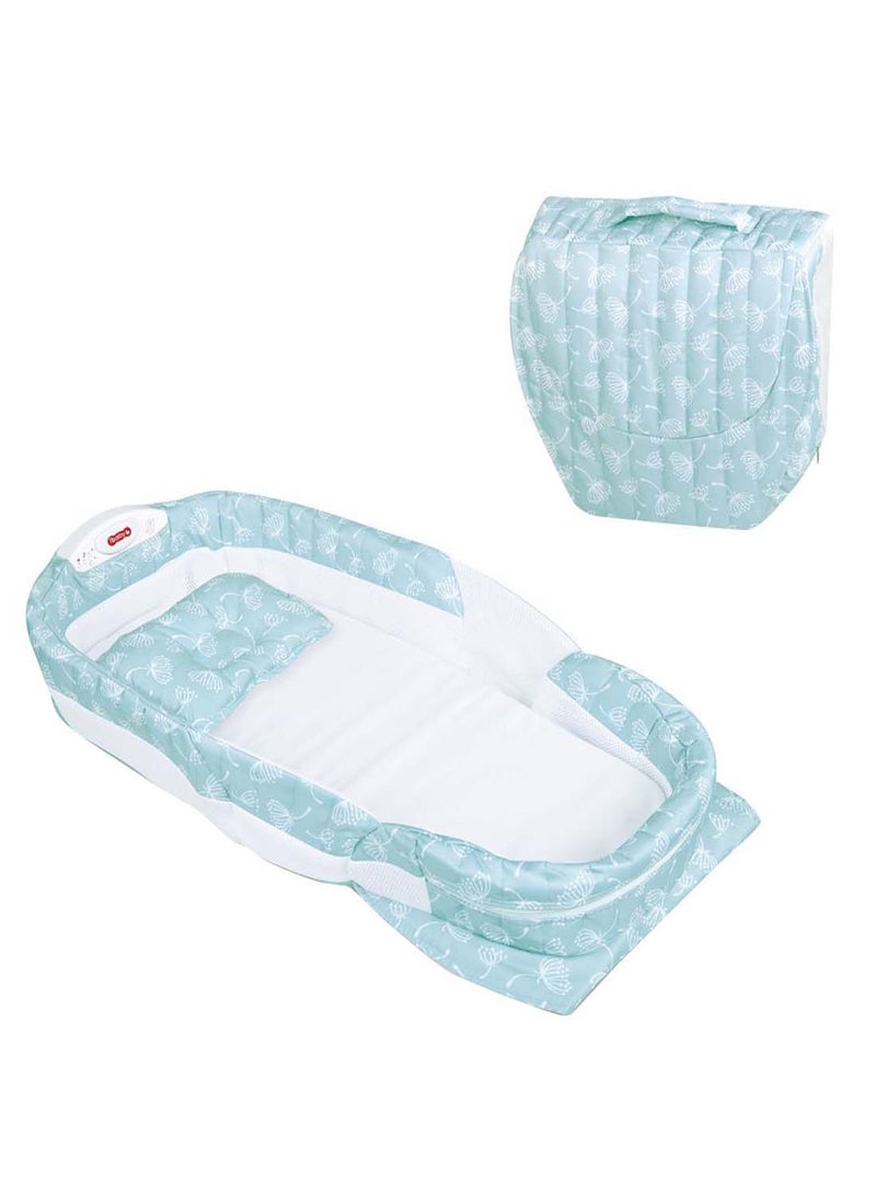 آي بيبي سرير منفصل محمول - أزرق / أبيض - Image 1