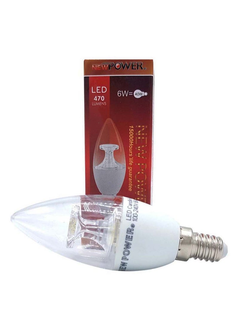 New Power - Chandelier LED Bulb White/Silver/Clear - Image 1