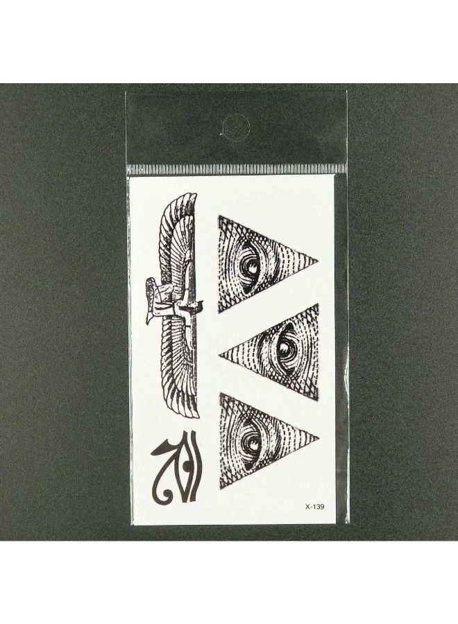 Oottati Set Of 2 God Eye Horus Egypt Temporary Tattoo Sticker Black - Image 2