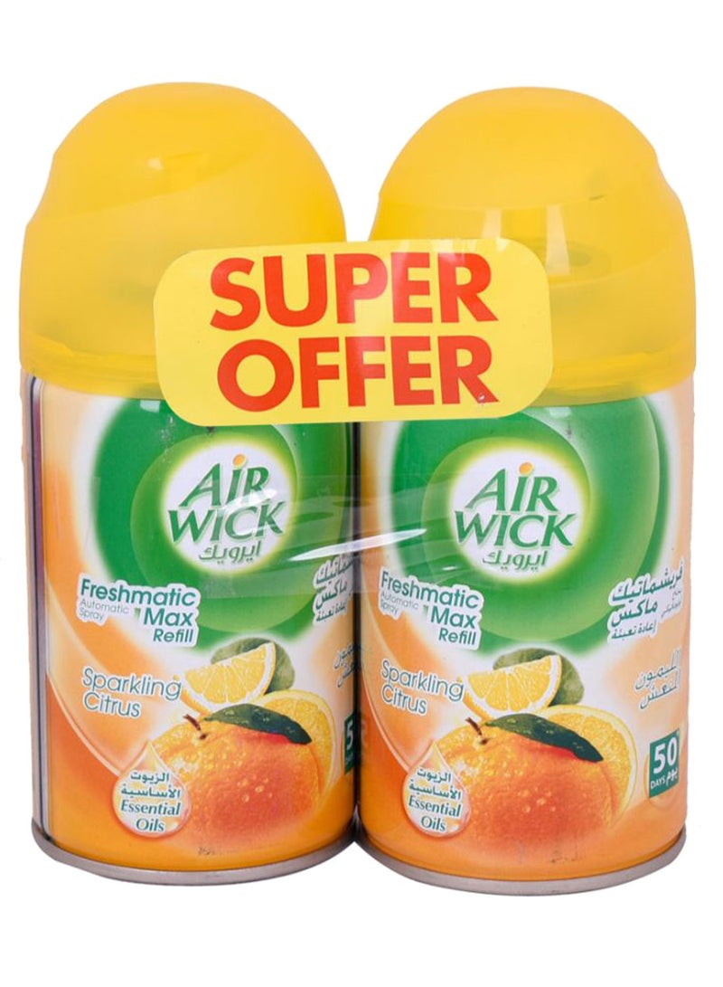 Air Wick Pack Of 2 Sparking Citrus Air Freshener 2 x 0.25Liters 