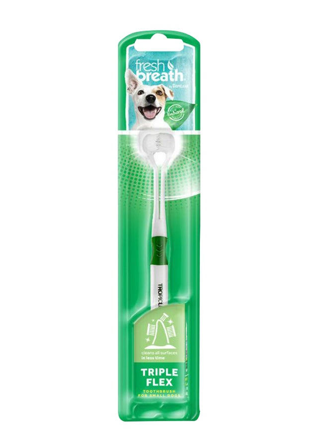 TropiClean Triple Flex Toothbrush Green/White 