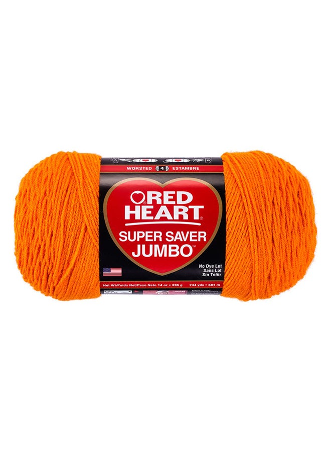 RED HEART - Super Saver Knitting Yarn Pumpkin 12.45x12.45x28.58cm - Image 1