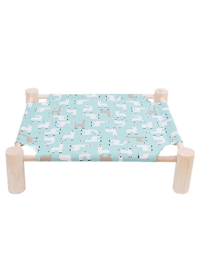 Elevated Hammock Pet Bed Light Blue/Beige/White