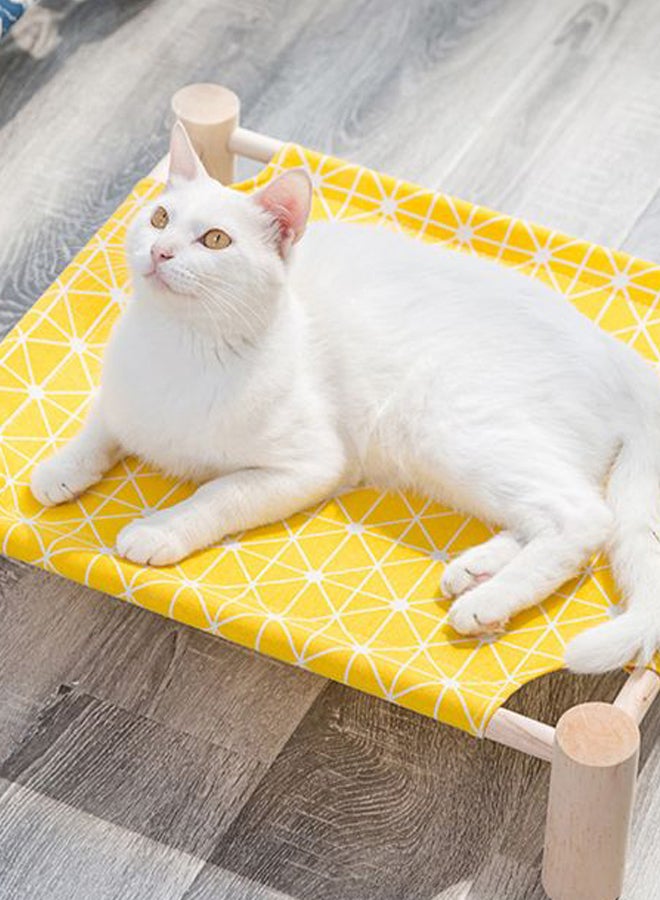 Elevated Hammock Pet Bed Yellow/Beige/White - Image 2