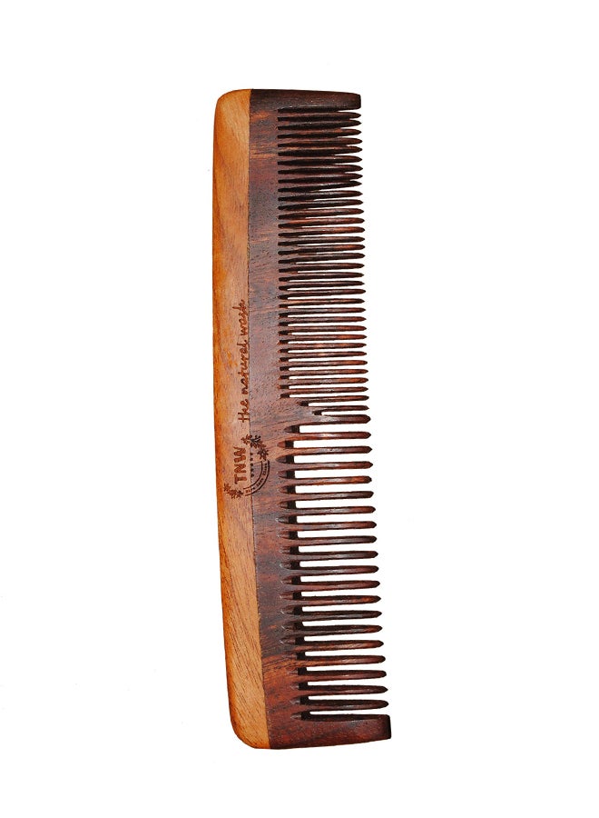 2-in-1 Neem Hair Comb Brown 5  x  1  x  20cm