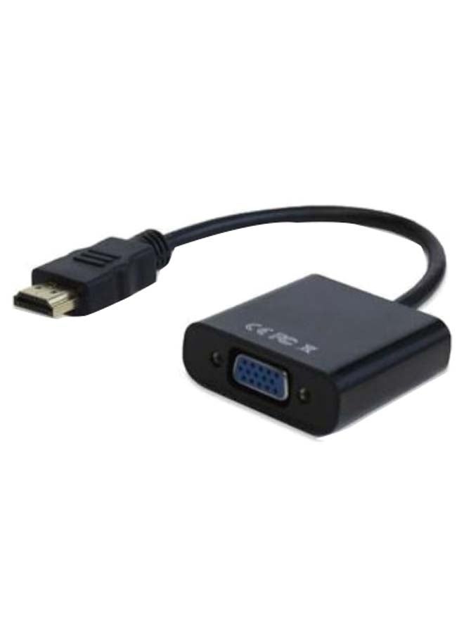 كابل محول من HDMI ذكر إلى VGA أنثى فضي/أسود/أزرق
