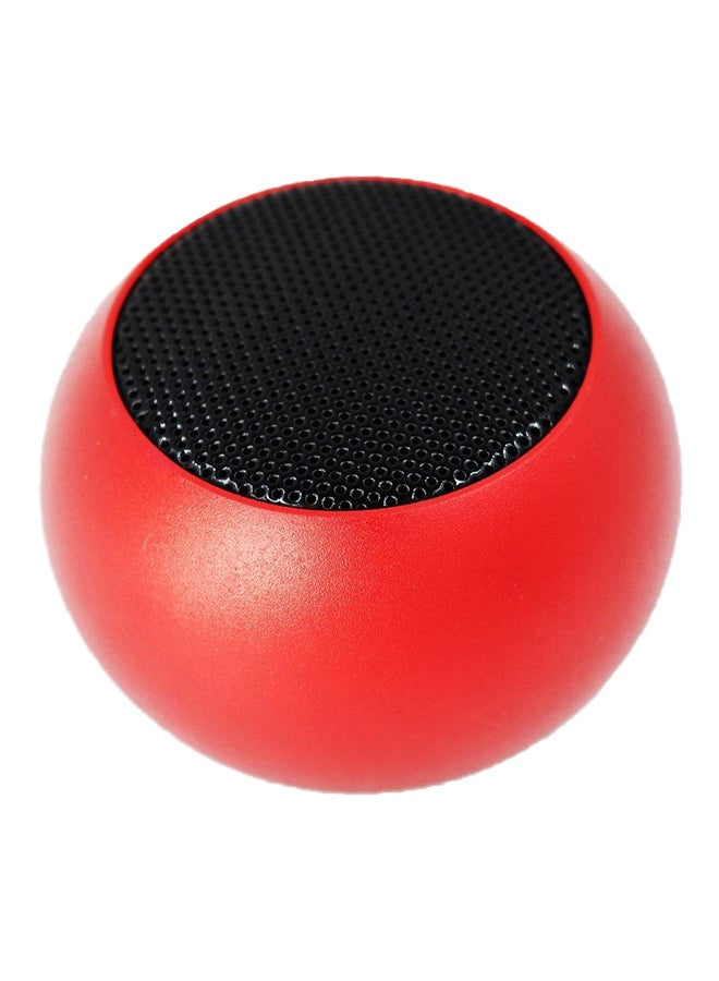 Mini Bluetooth Metal Wireless Speaker Red - Image 1