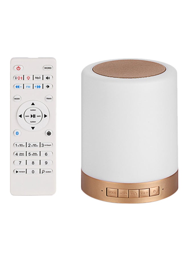 Smart Touch LED Lamp Bluetooth Speaker With Remote White