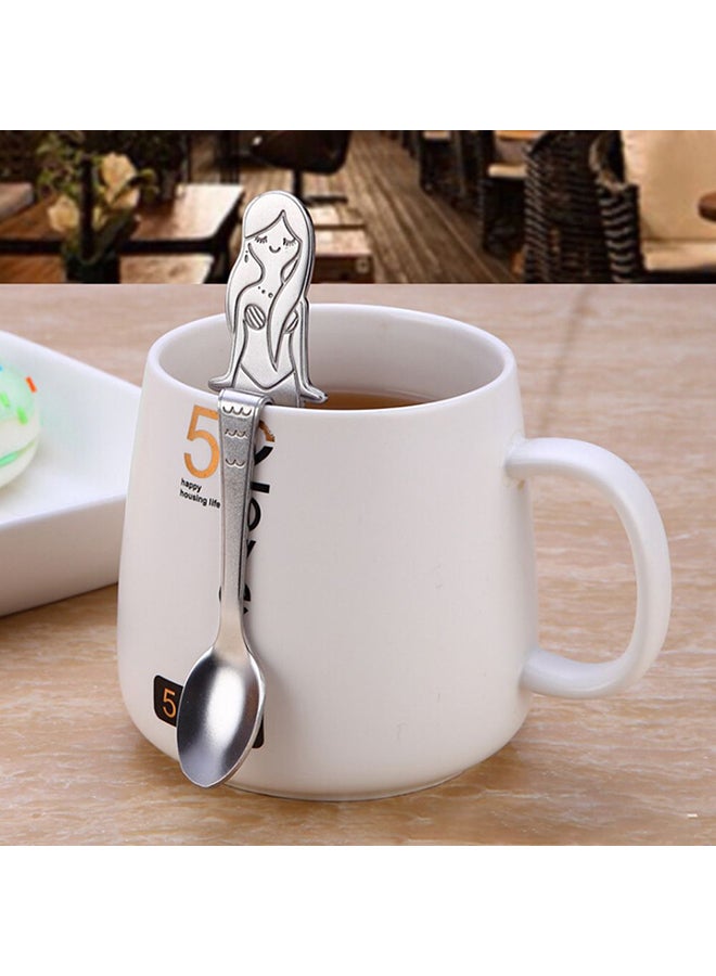304 Stainless Steel Mermaid Teaspoon Silver 5.04 x 0.79 x 0.67inch