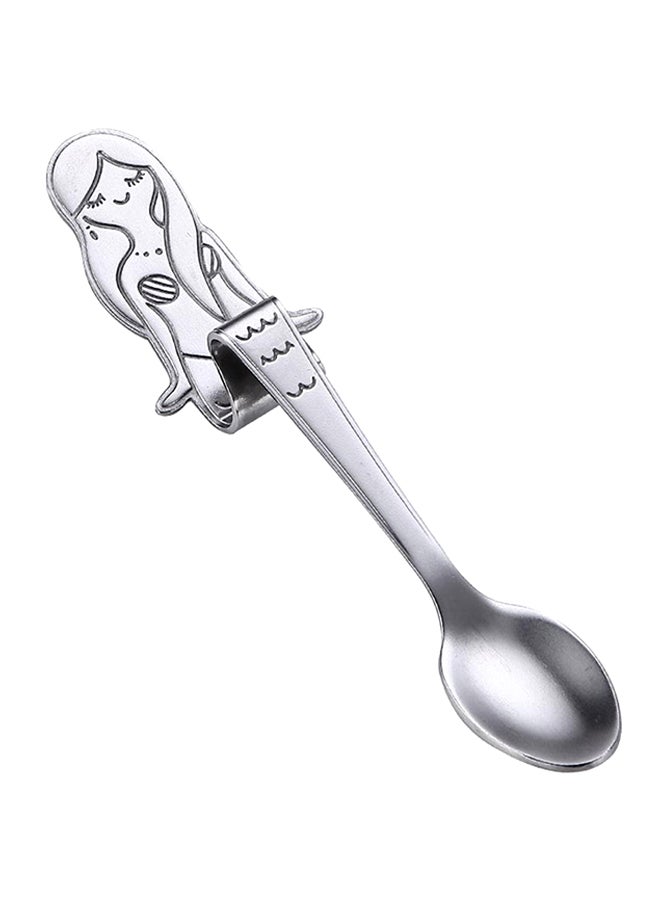 304 Stainless Steel Mermaid Teaspoon Silver 5.04 x 0.79 x 0.67inch