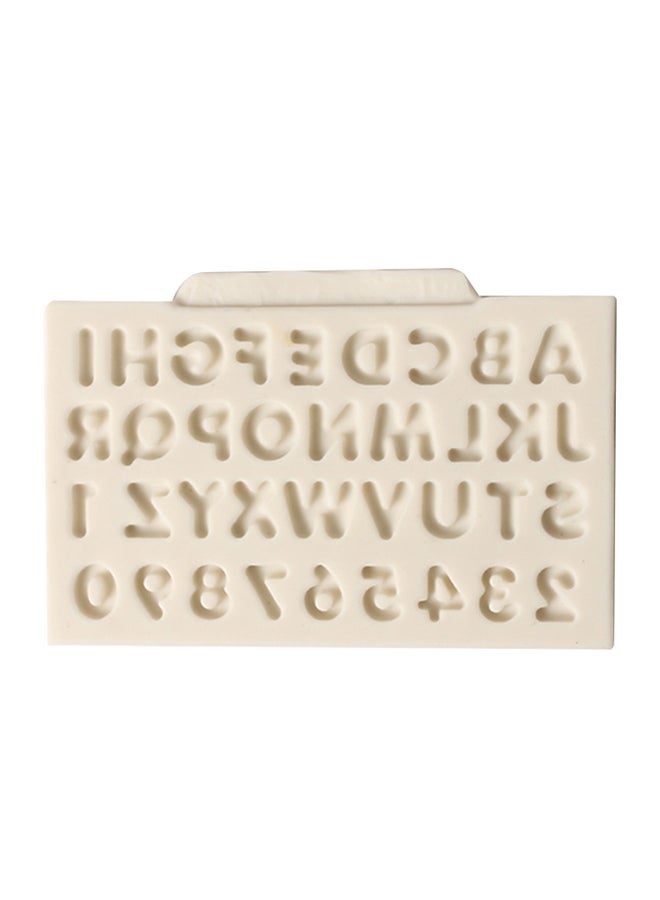 فيس مايل قالب مانع للالتصاق من السيليكون لصنع كعكات على شكل حروف أبجدية وأرقام أبيض 12Ø³Ù†ØªÙŠÙ…ØªØ± - Image 2