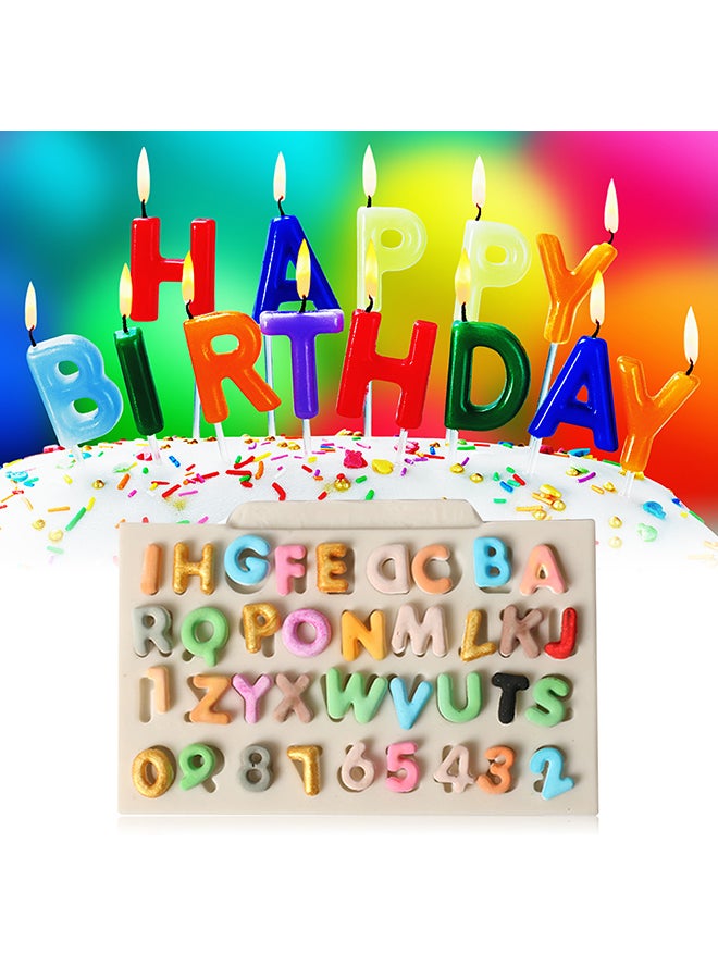 فيس مايل قالب مانع للالتصاق من السيليكون لصنع كعكات على شكل حروف أبجدية وأرقام أبيض 12Ø³Ù†ØªÙŠÙ…ØªØ± - Image 4