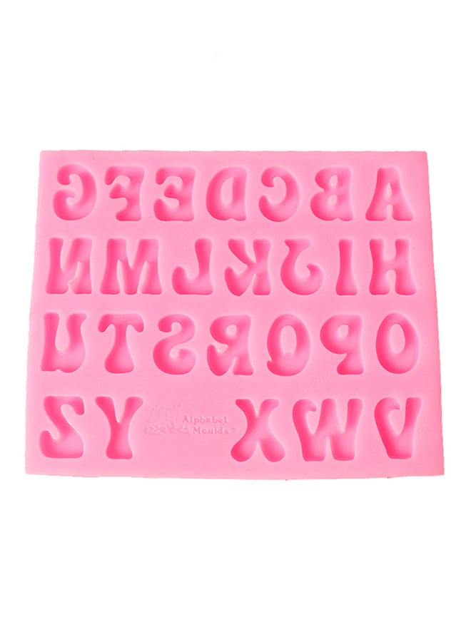 فيس مايل قالب من السيليكون المانع للالتصاق بنقش حروف أبجدية للكعكات وردي 15Ø³Ù†ØªÙŠÙ…ØªØ± - Image 4