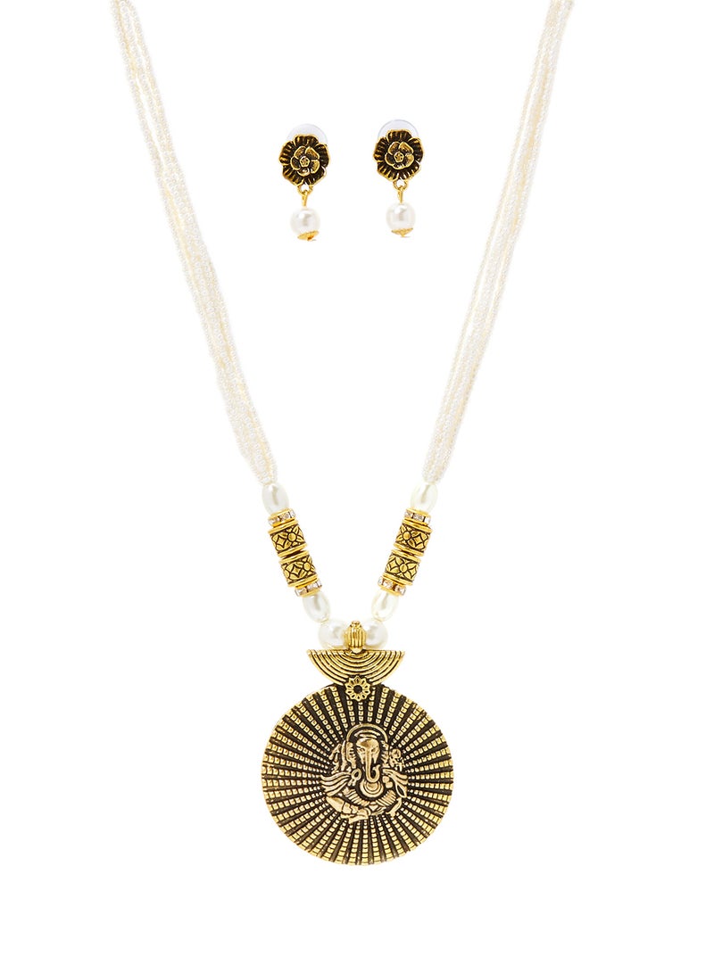 Rosh - Elegant Necklace and Earrings Set - Image 1