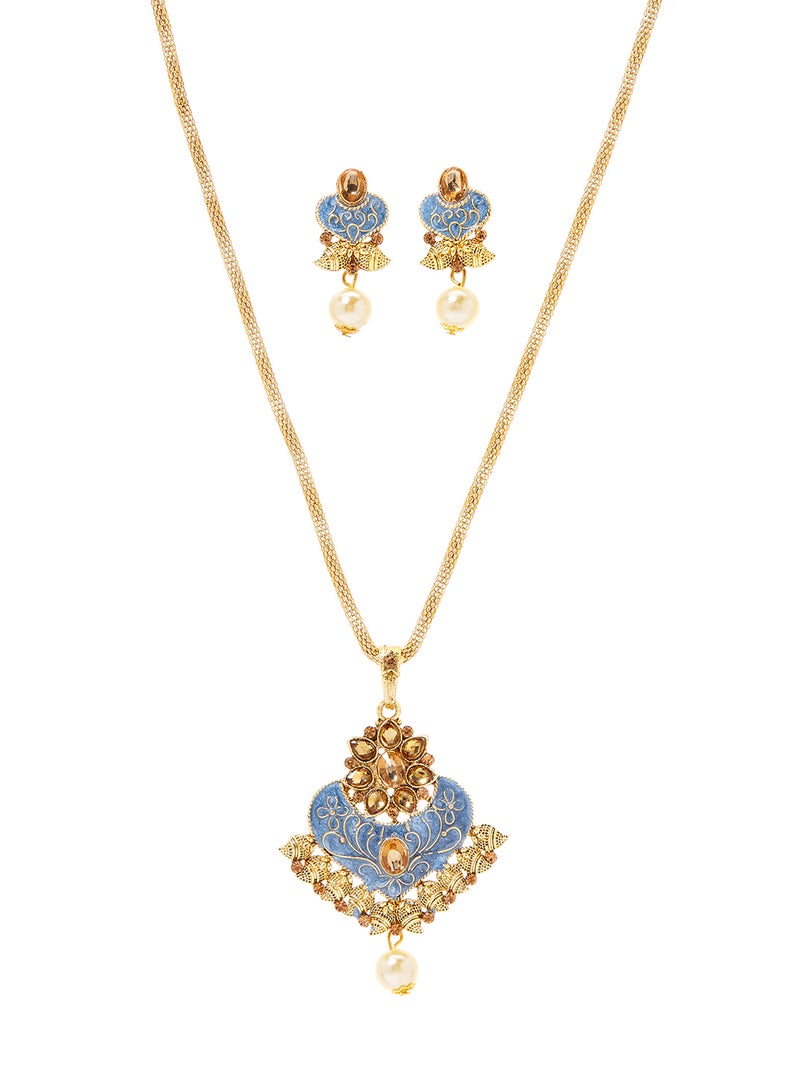 Rosh Ethnic Necklace and Earrings Set  - Image 1