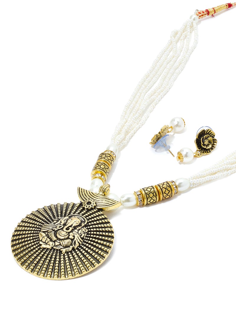 Rosh - Elegant Necklace and Earrings Set - Image 1