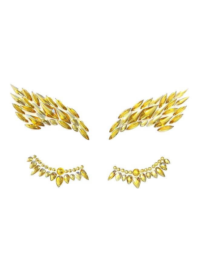 Neva Nude Crystal BodiStix In Your Face Edition Sticker Gold  - Image 1