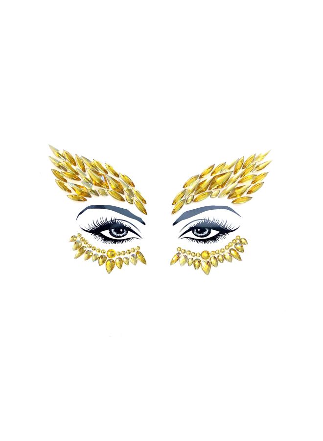 Neva Nude Crystal BodiStix In Your Face Edition Sticker Gold  - Image 2