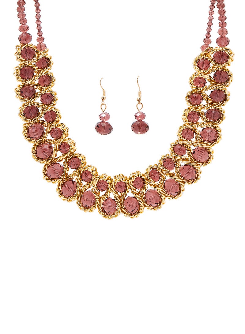 Rosh - Stone Fashion Necklace and Earrings Set - Image 1