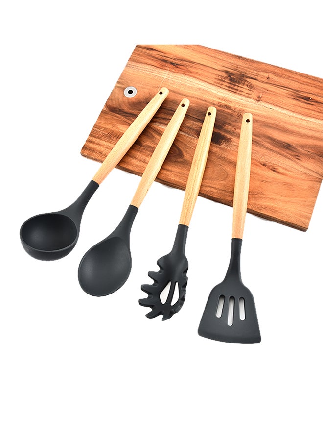 Generic - 11-Piece Non Stick Shovel Spoon Tool Set Black/Brown 1041grams - Image 1