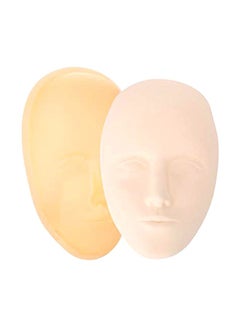 Brrnoo 3D Tattoo Practice Model Head With Silicone Fake Skin Beige 