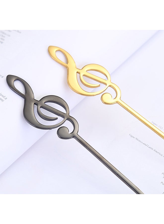Musical Note Shape Tableware Spoon Black  - Image 2