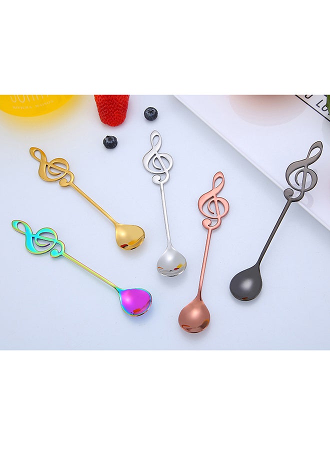 Musical Note Shape Tableware Spoon Black  - Image 4