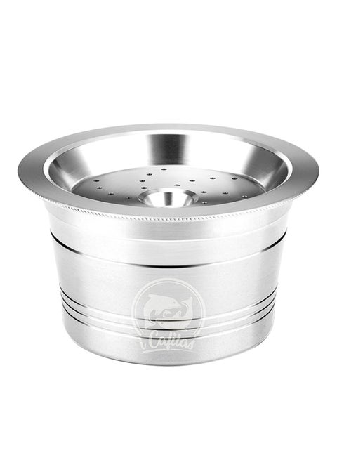 Coffee Capsules Refillable Pods With Spoon Silver 65grams