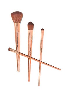 4-Piece Euphoria Collection Makeup Brush Set Pink/Brown