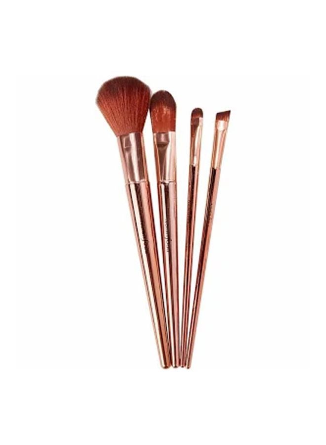profusion - 4-Piece Euphoria Collection Makeup Brush Set Pink/Brown - Image 1