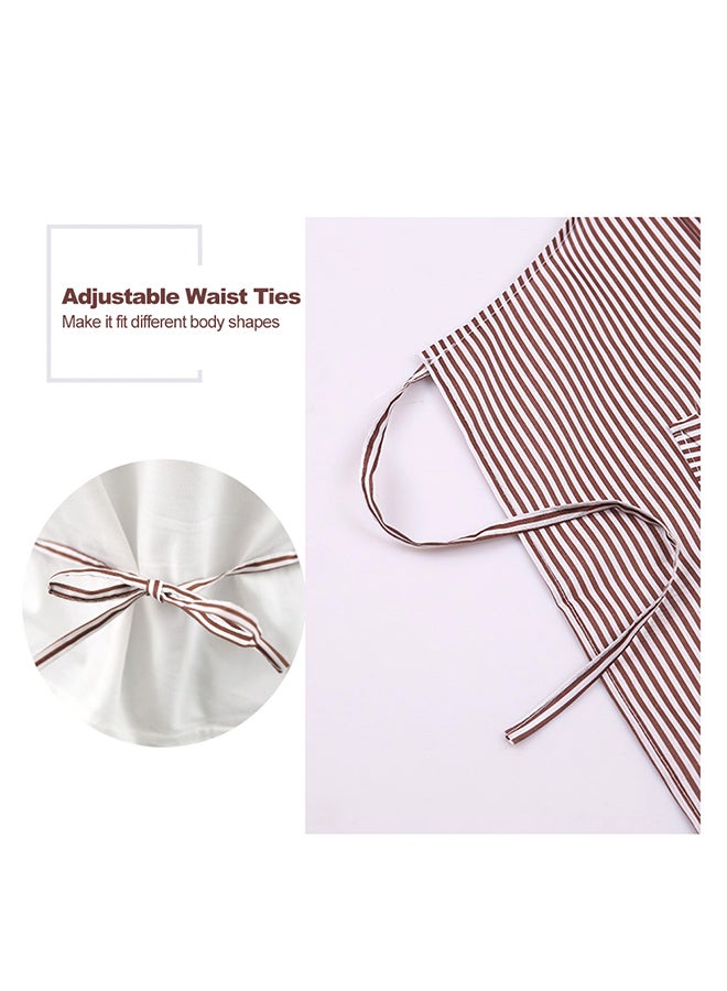 Bear Stripe Printed Apron With Pockets Blue  - Image 3
