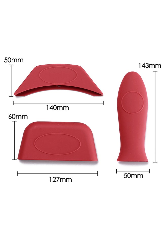 Generic 3-Piece Hot Handle Holder Sleeve Grip Cover Red  - Image 2