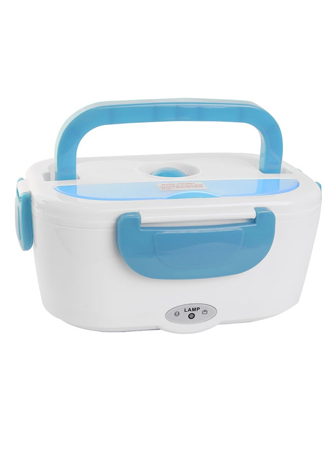 سخان طعام كهربي محمول مع ملعقة أزرق/ أبيض - Image 2