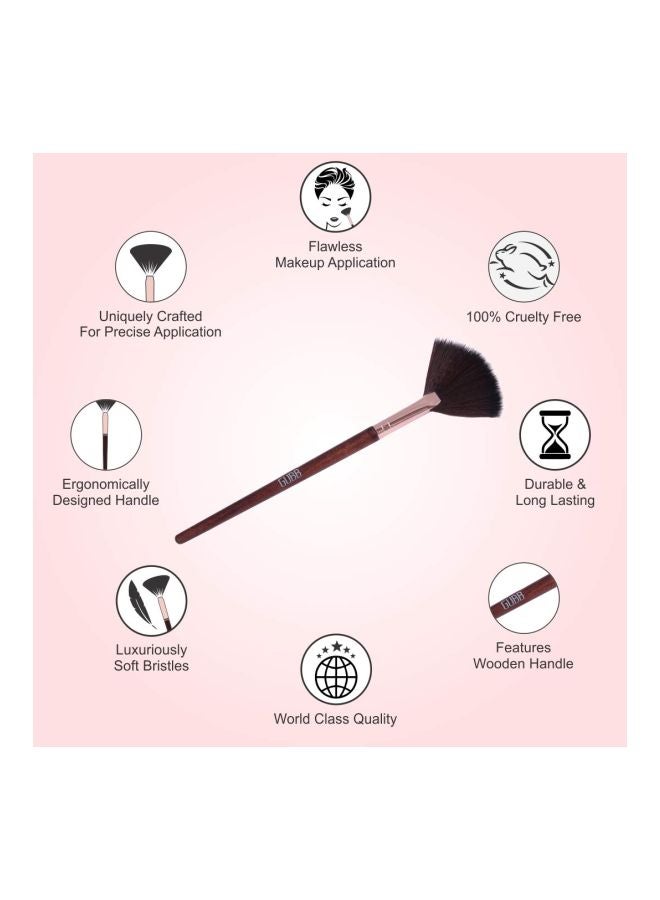 GUBB Professional Highlighter Makeup Brush Brown/Black - Image 2