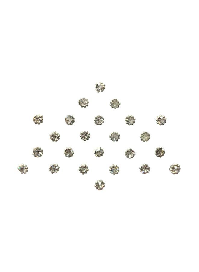 24-Piece Diamond Collection Stone Bindis Silver - v1578487985/N33431747A_1