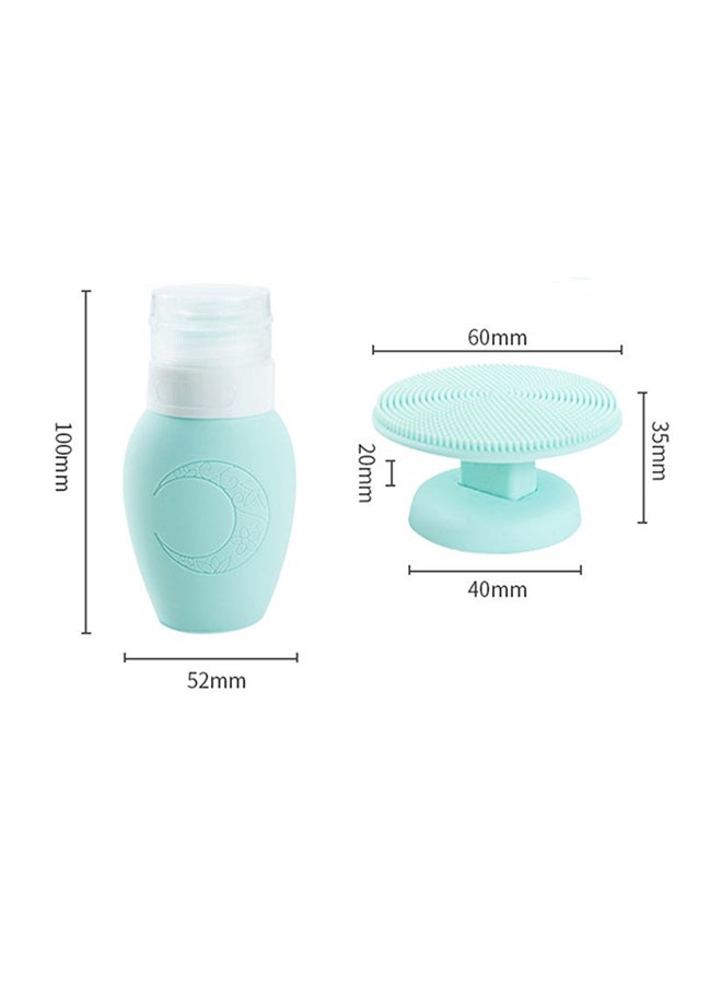Generic - 2-In-1 Portable Squeeze Travel Water Bottle Blue/White 70ml - Image 1