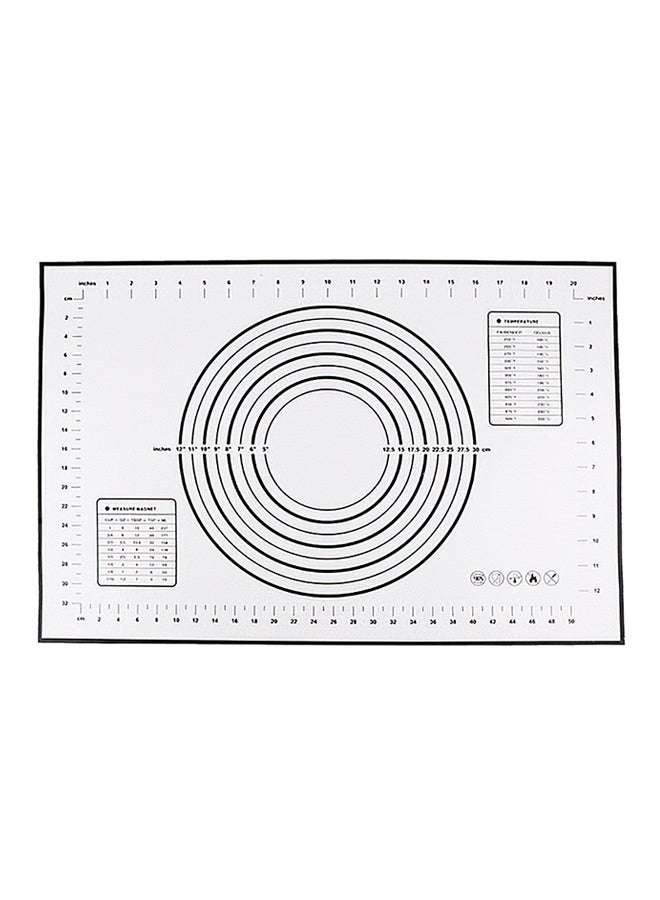 Silicone Dough Maker Mat With Measurements Black 60 x 40 x 0.04cm