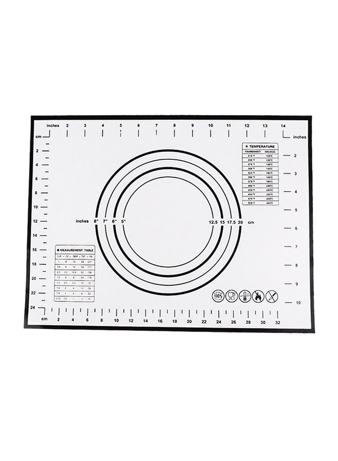 Silicone Dough Maker Mat With Measurements Black 29 x 26 x 0.04centimeter  - Image 1