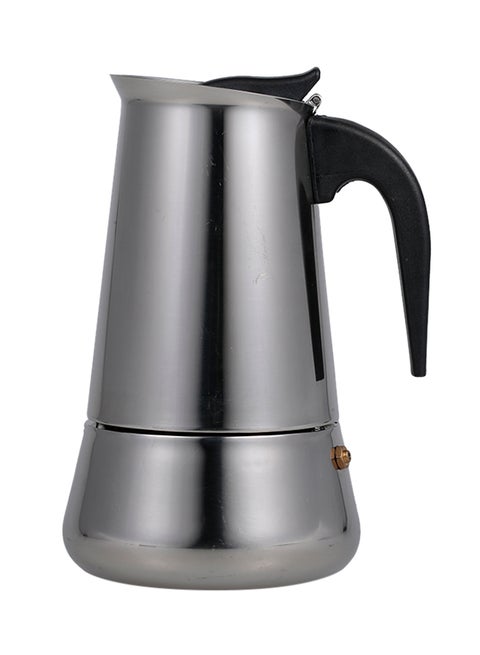 2 Cup Espresso Coffee Maker Moka Pot Silver/Black/Grey