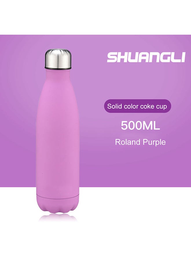 Generic - Vacuum Insulated Water Bottle Purple/Silver 26.5 x 7centimeter - Image 1