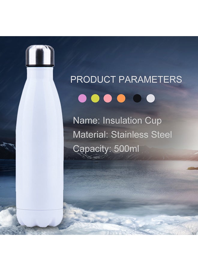 Vacuum Insulated Water Bottle White/Silver 26.5 x 7cm - Image 2