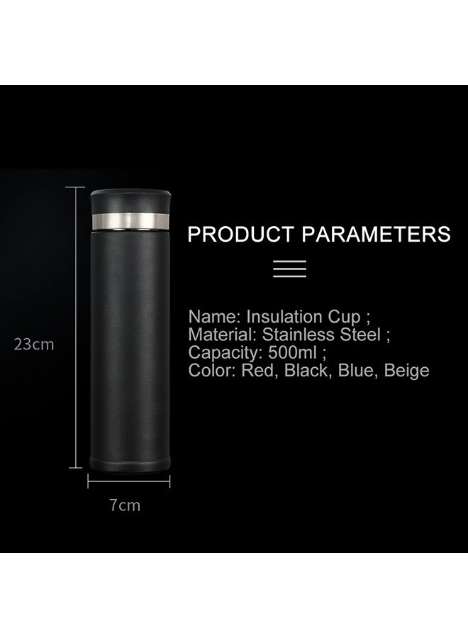 Generic - Vacuum Insulated Water Bottle With LCD Temperature Display Black/Silver - Image 1