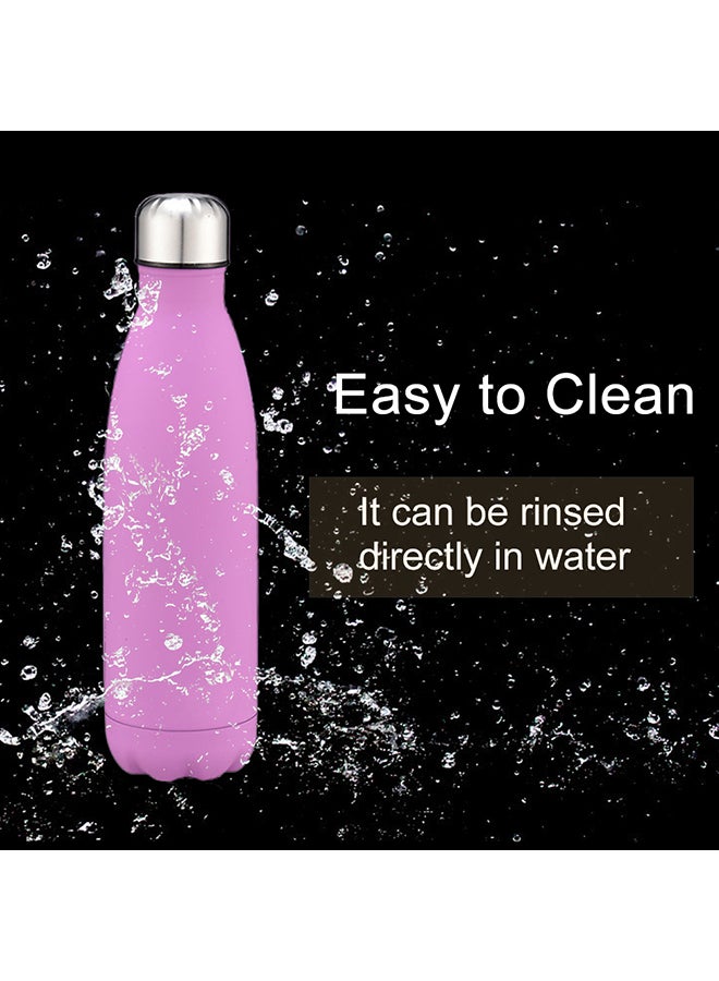 Generic - Vacuum Insulated Water Bottle Purple/Silver 26.5 x 7centimeter - Image 1