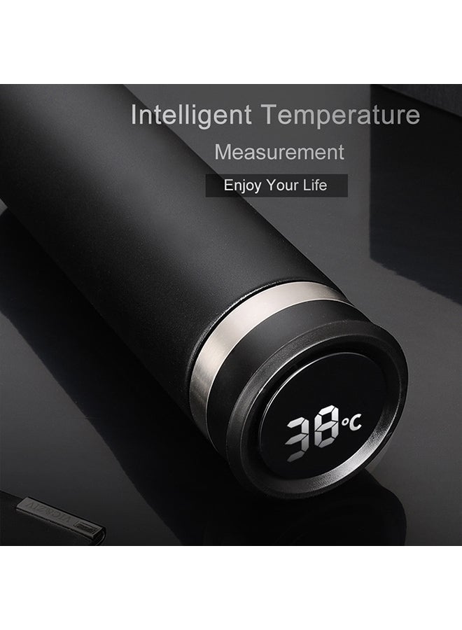 Generic - Vacuum Insulated Water Bottle With LCD Temperature Display Black/Silver - Image 1