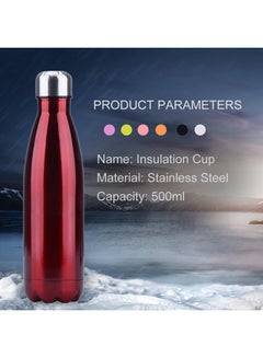 Generic Thermal Insulated Water Bottle Red/Silver  - Image 2