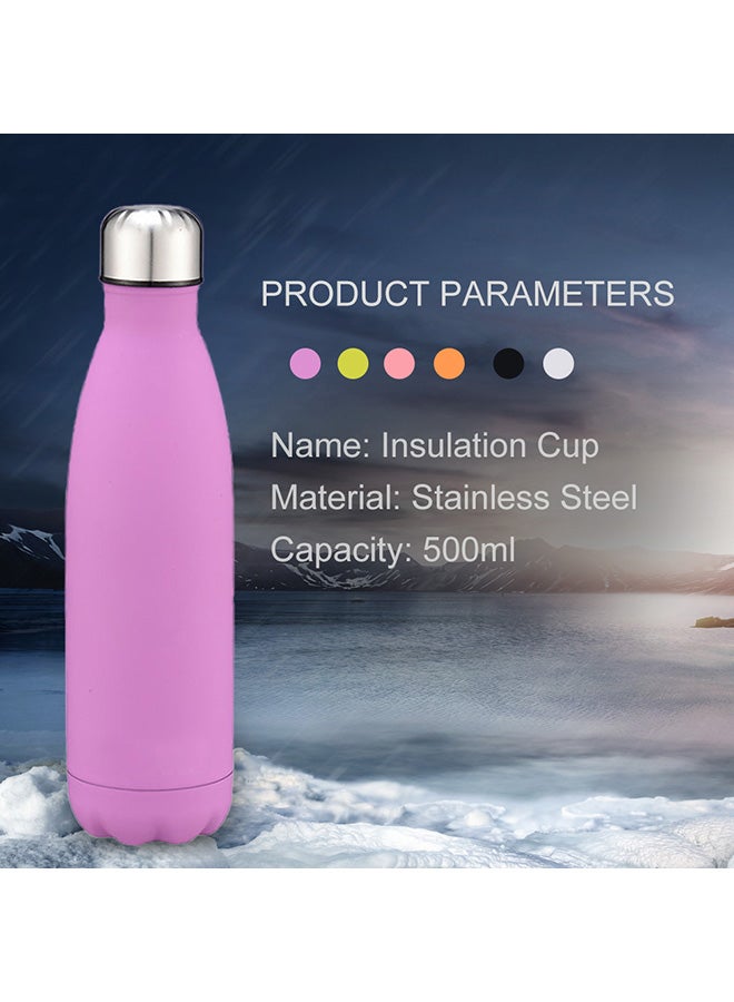 Generic - Vacuum Insulated Water Bottle Purple/Silver 26.5 x 7centimeter - Image 1